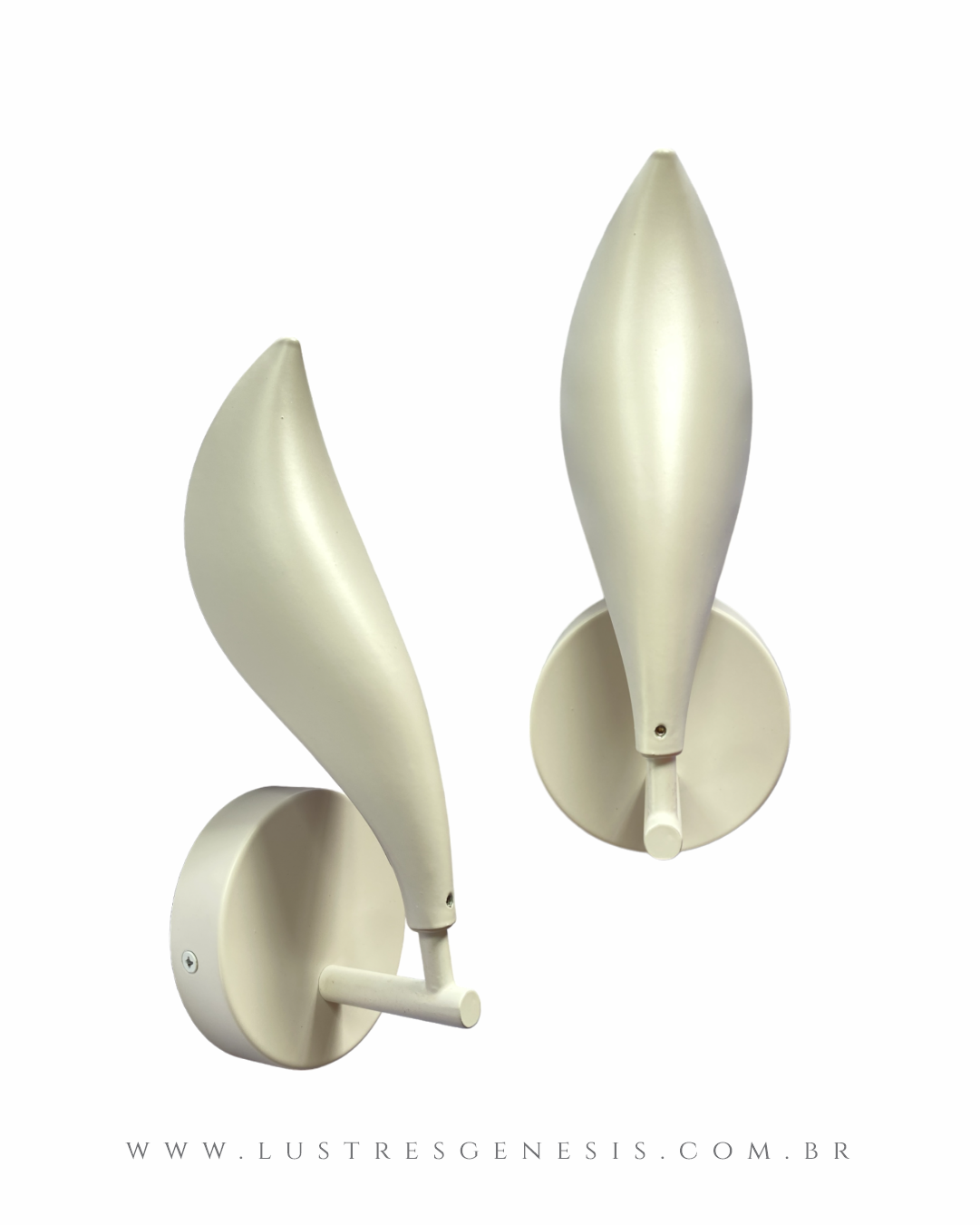 Arandela Moderna de LED Ark Branca para decoração de interiores Lustres Genesis loja online de Lustres e Iluminação Decorativa